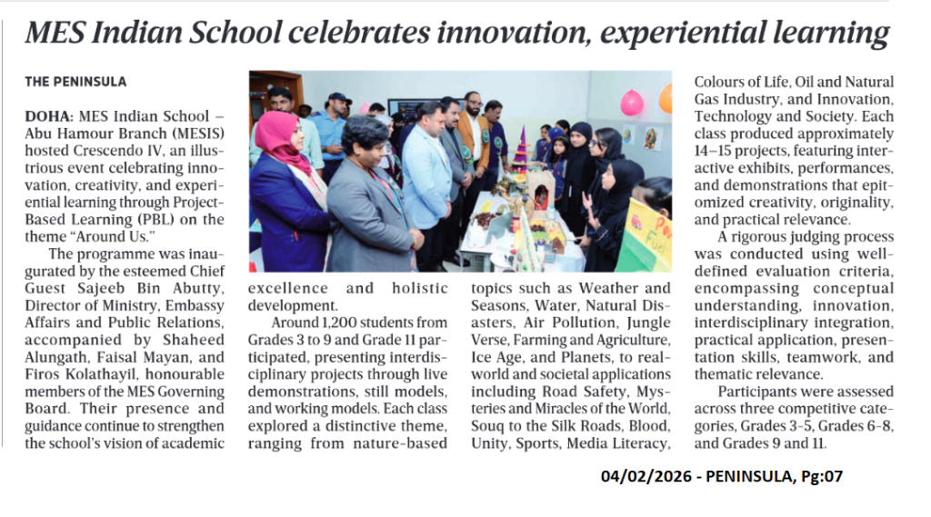 MES Indian School celebrates innovation, experiential learning